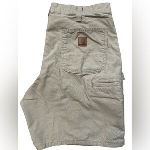 Carhartt khaki original fit shorts B144 tan men’s size‎ 38 pockets logo